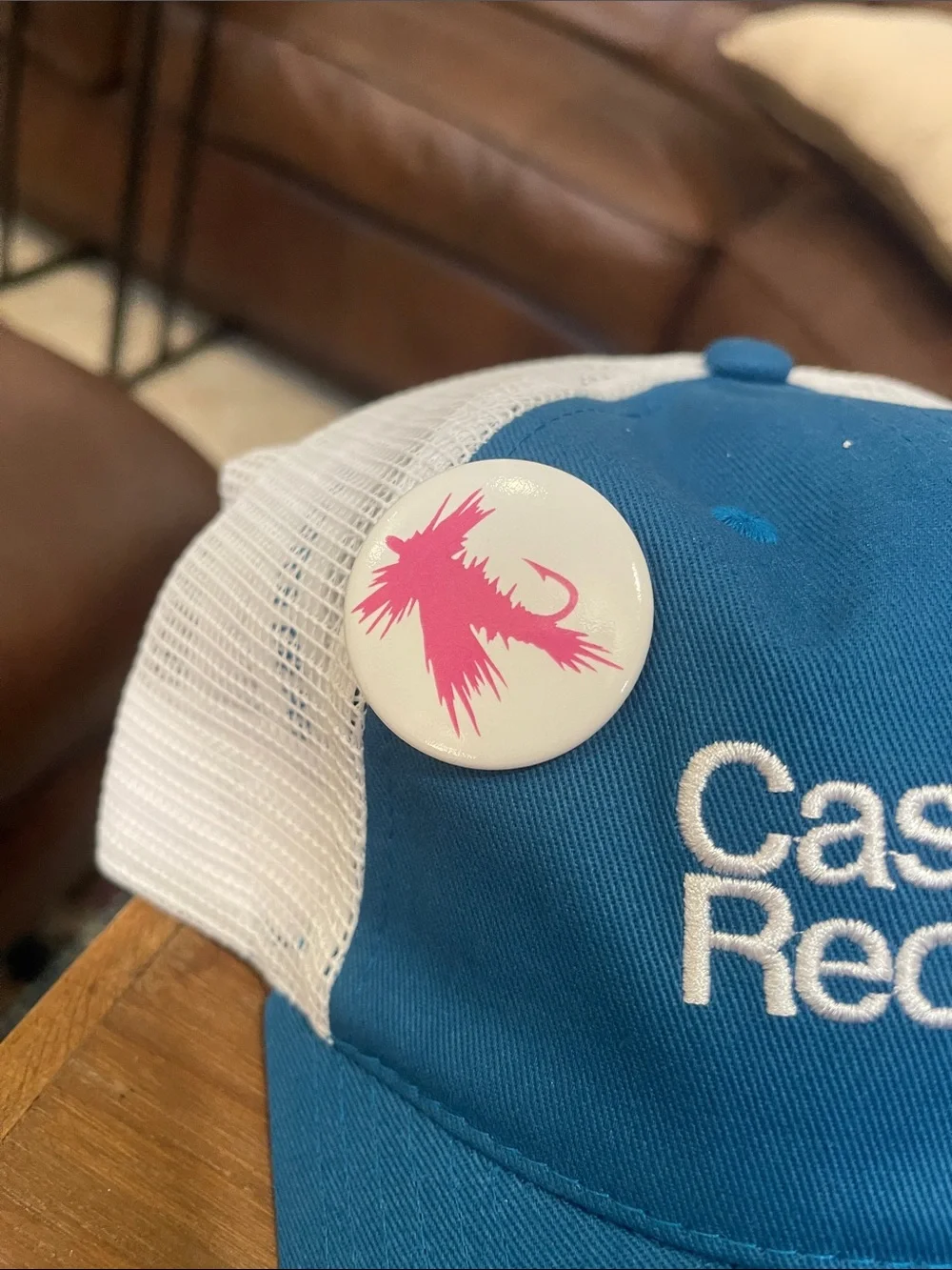 Women’s Blue Trucker Hats and Buff Set